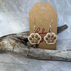 Paw Print Dangle Earrings
